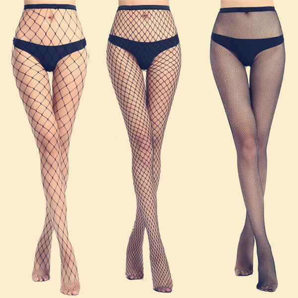 【SuperFashionRoom】3pairs Summer Sexy Mesh Stocking Transparent Slim Fishnet Pantyhose Party Club Net Holes Black Tights Stocking Small/Middle/Big Mesh Cheap Things