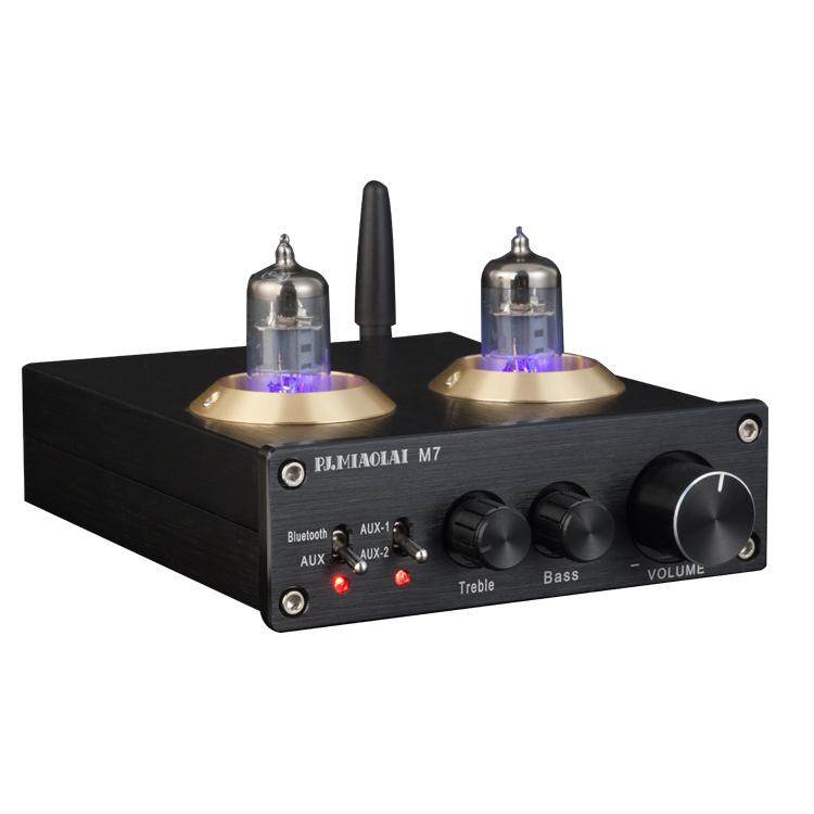 M7 tube Bluetooth bile preamp HiFi fever audio high and low sound adjustment front amplifier