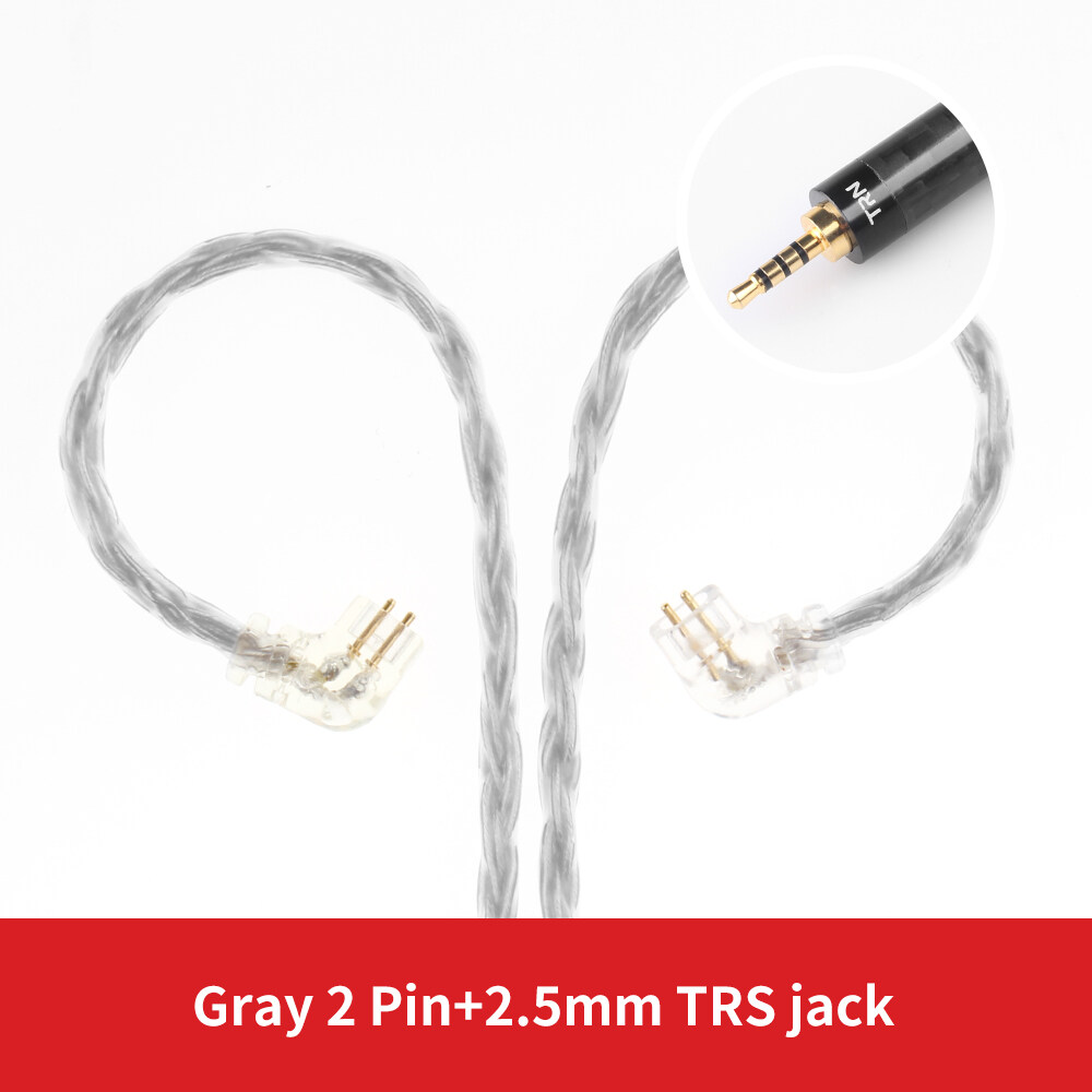 KZ Upgrade Earphone Cable 784 Core Silver-plated Replacement Headphone Wires 2Pin 0.75mm Earbud Replaced Cables For KZ ZSN EDA DQ6S EDX Ultra ZS10 PRO ZSX DQ6 ZES ZAX ZAS ASX EDS GK G5 GS10 GSE CCA CA