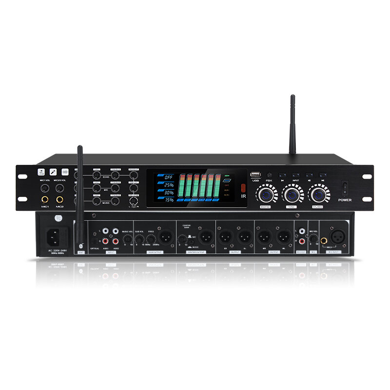 Float K-6 Household Professional Pre-Effector KTV Anti-Howling Audio Processor Reverberator Bluetooth