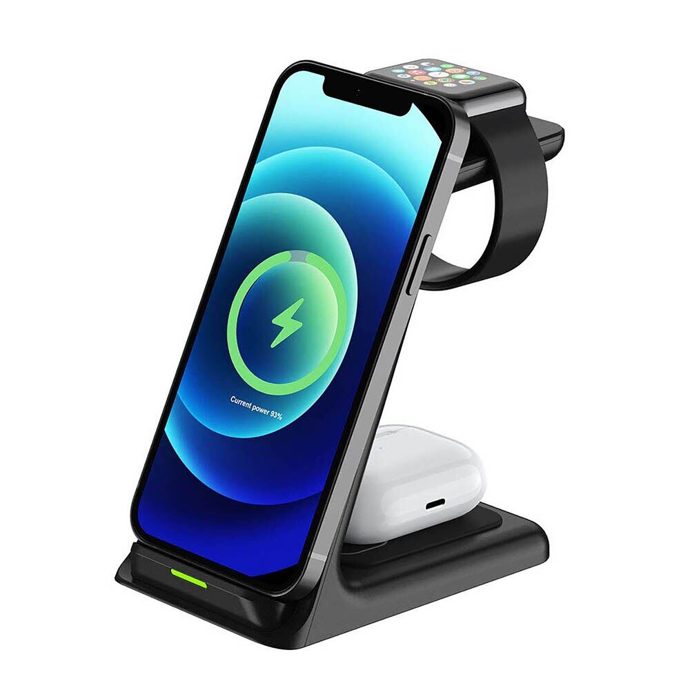 15W 3 in 1 Wireless Charger For iPhone 13 12 11 XS XR X 8 Fast Charging Dock Stand for Apple Watch 7 Airpods Pro iWatch Station