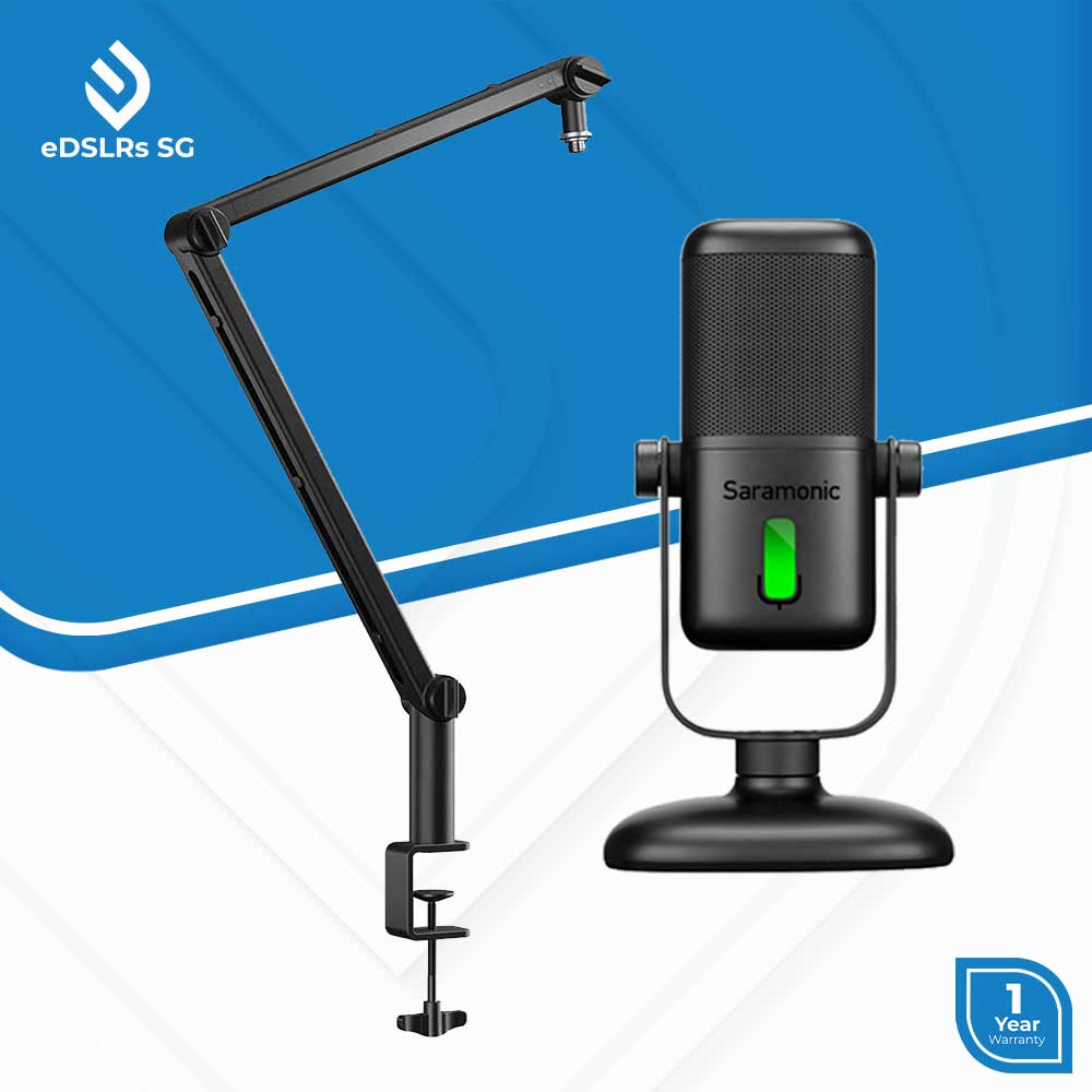 SARAMONIC SR-HC5 Adjustable Aluminum Alloy Microphone Boom Arm for broadcast, podcasting, live streaming, home studio RODE PSA1+ NT USB MINI