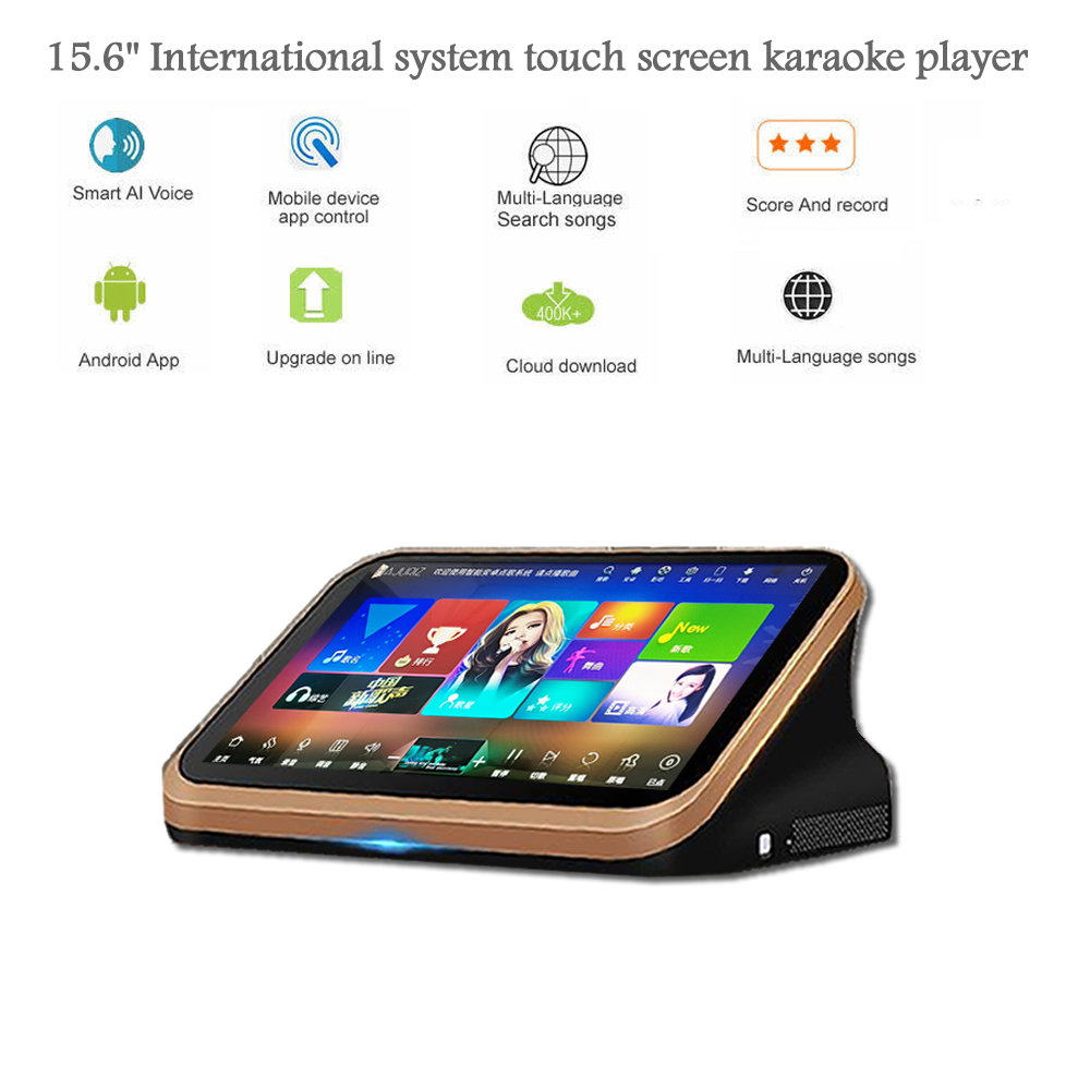 Karaoke Machine,6TB HDD 130K Chinese,English Songs,15''Dual system Touch Screen Player,Songs machine,300K Songs on cloud,Free download.Mobile Device select songs