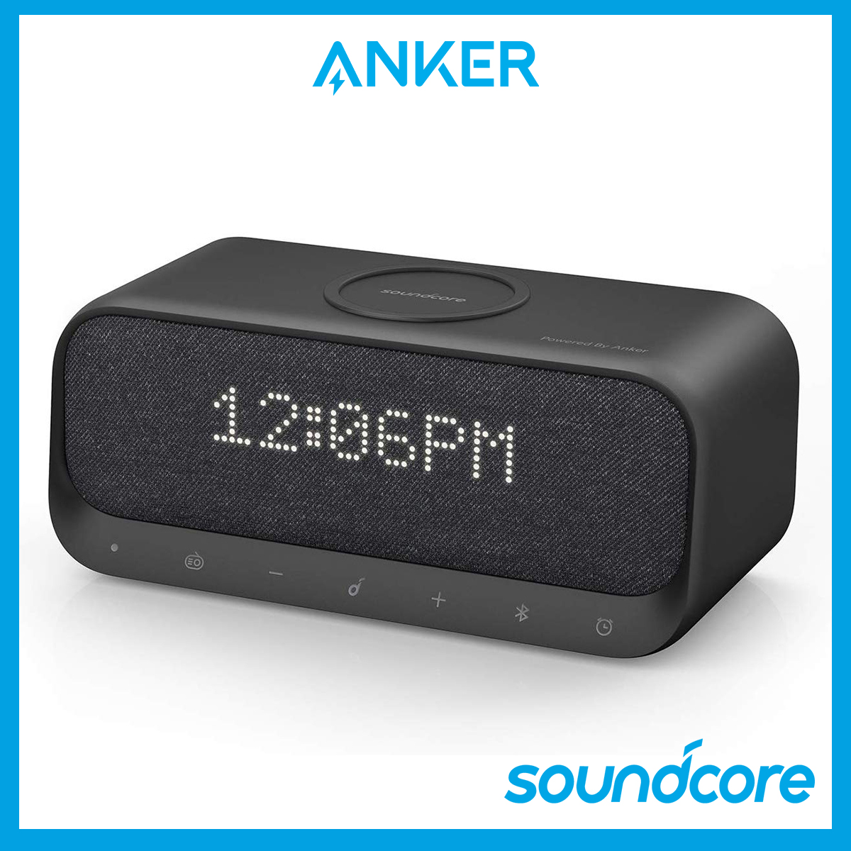 Anker Soundcore Wakey Bluetooth Speaker With Wireless Charger Alarm Clock FM Radio (SG Plug)