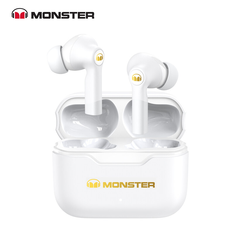 Monster XKT02 Bluetooth Earphones TWS Wireless Earbuds Headphones HIFI Sound IPX5 Waterproof Noise Canceling Game Headset with Built-in Microphone for android