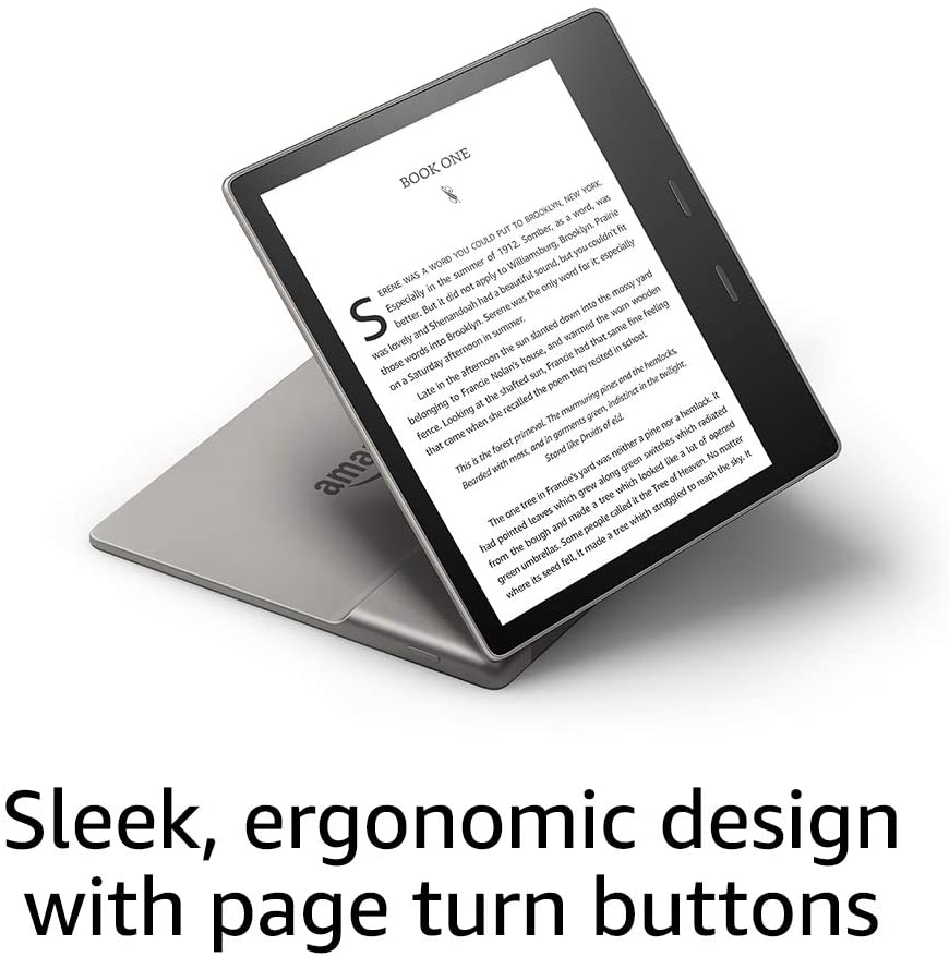 (TOP END MODEL, ADS FREE) Kindle Oasis 3 (2019, 8GB Wifi /32GB Wifi with LTE, Graphite), 7" HD (300 ppi), Waterproof, Built-In Audible (Cover, Temper Glass Option Available)
