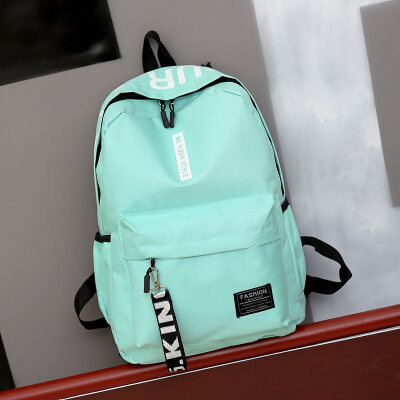 New Backpack Color-contrast Canvas Letter Bag Korean-style Campus Women's Schoolbag Harajuku High School Student Backpack Travel Bag