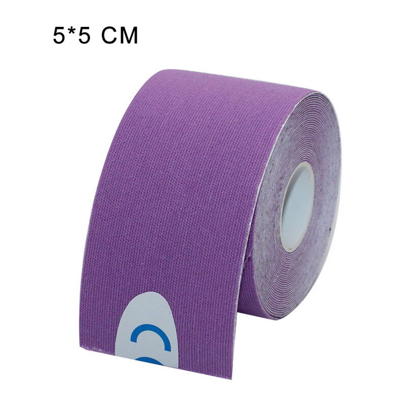 【Ready Stock】Kinesiology Tape Athletic Tape Sport Recovery Tape Strapping Gym Fitness Tennis Running Knee Muscle Protector Scissor (S: 2.5cm x 5M) (M: 5cm x 5M)