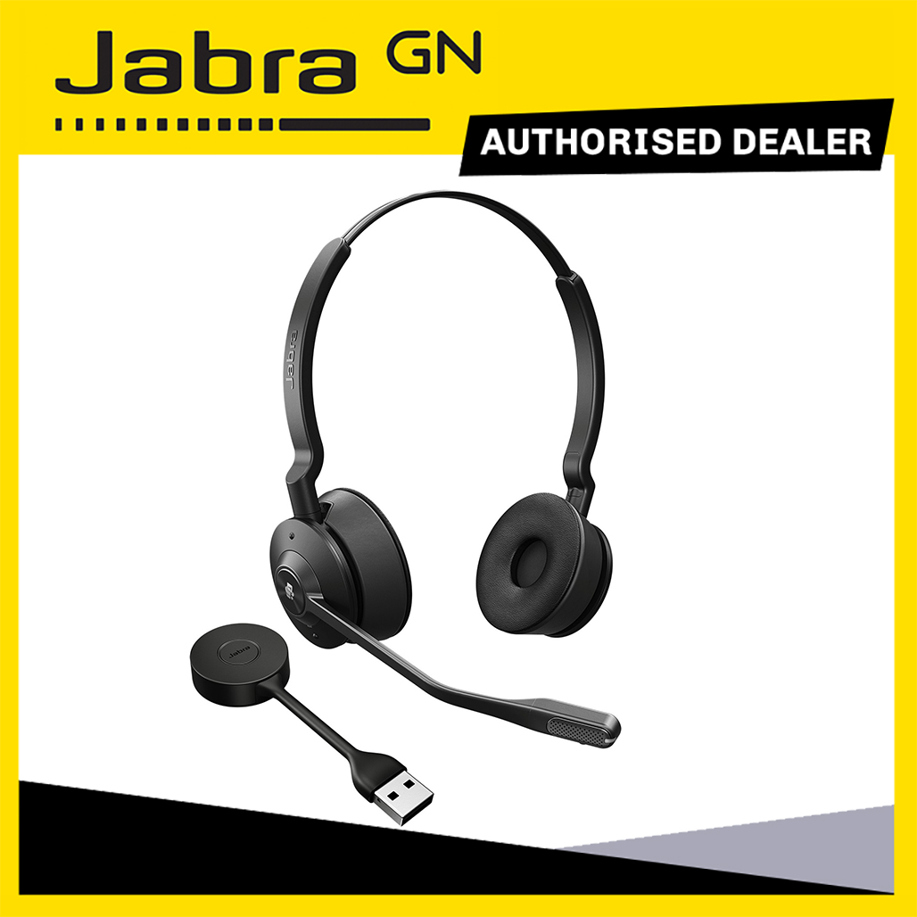 Jabra Engage 55 Stereo MS, Wireless DECT Headset, USB-A (Black) (9559-450-111)