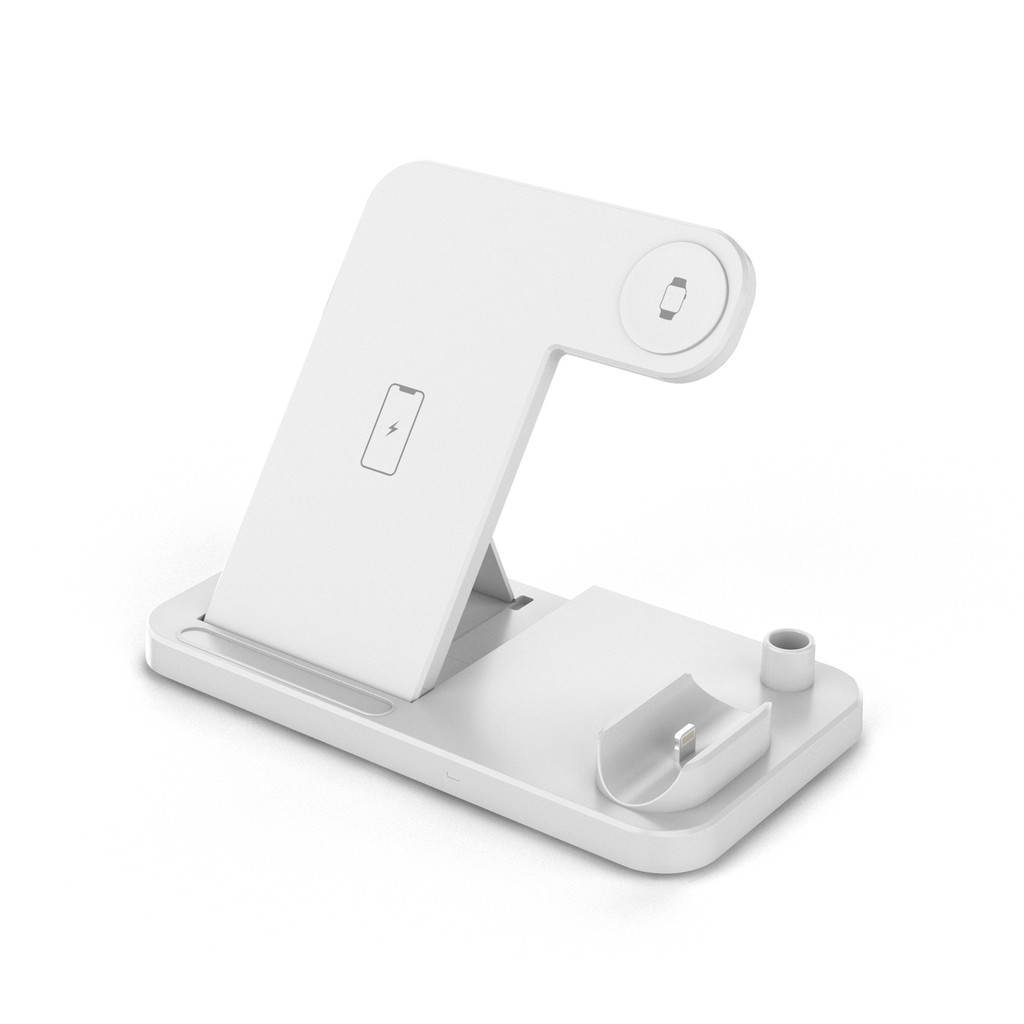 DESKTRON Wireless Charger Qi 4 IN 1 Charging Station, Wireless Charging Pad, Charging Station Dock, Qi Wireless Fast Charge, Compatible with iWatch, Apple Pencil, Airpod Airpod Pro, iPhone 13 and Qi W