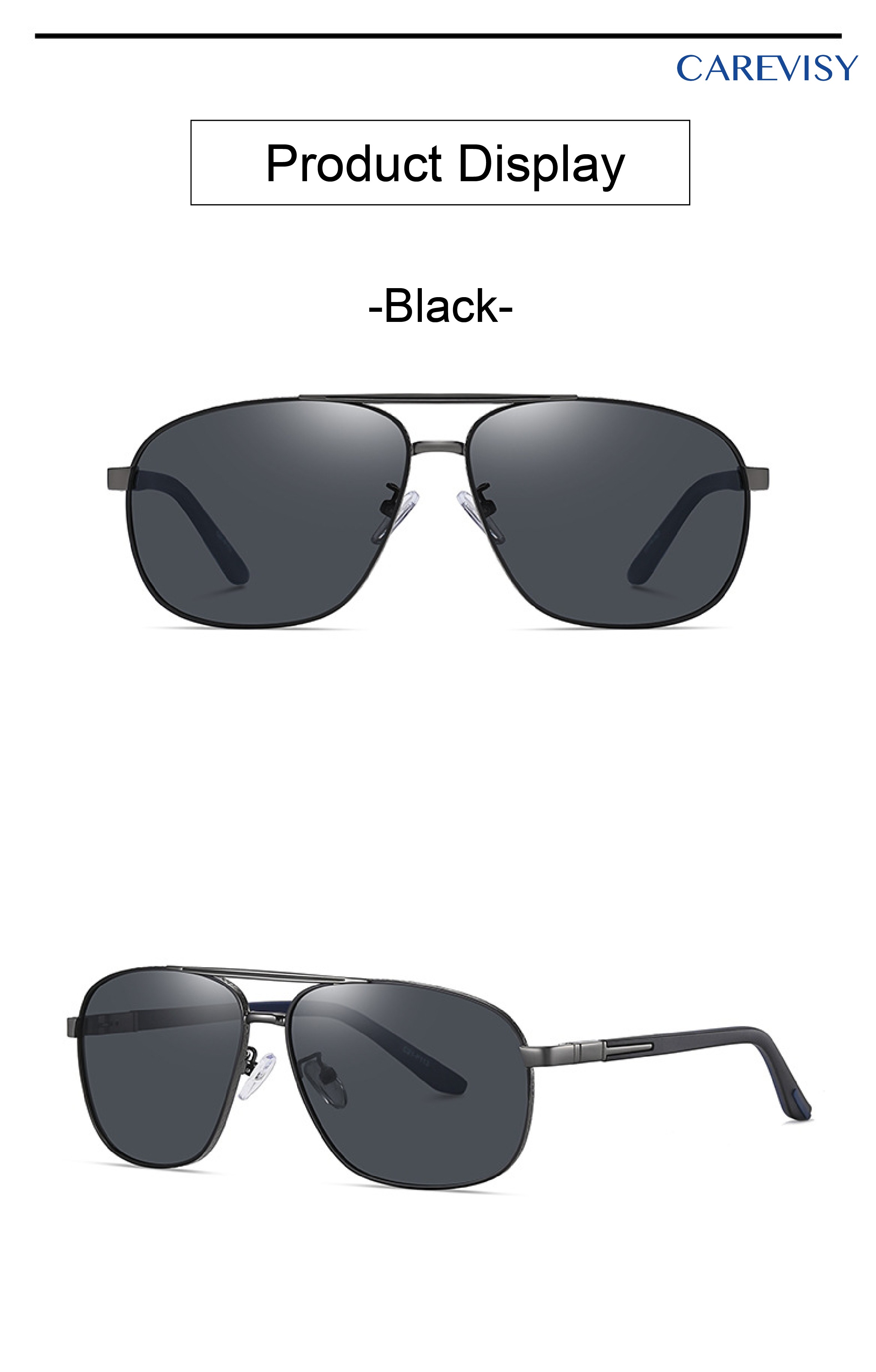 CAREVISY Premium Polarized Sunglasses UV400 Protection Anti Glare Driving Fishing Outdoor Sunglasses for Adults Men Women C6039