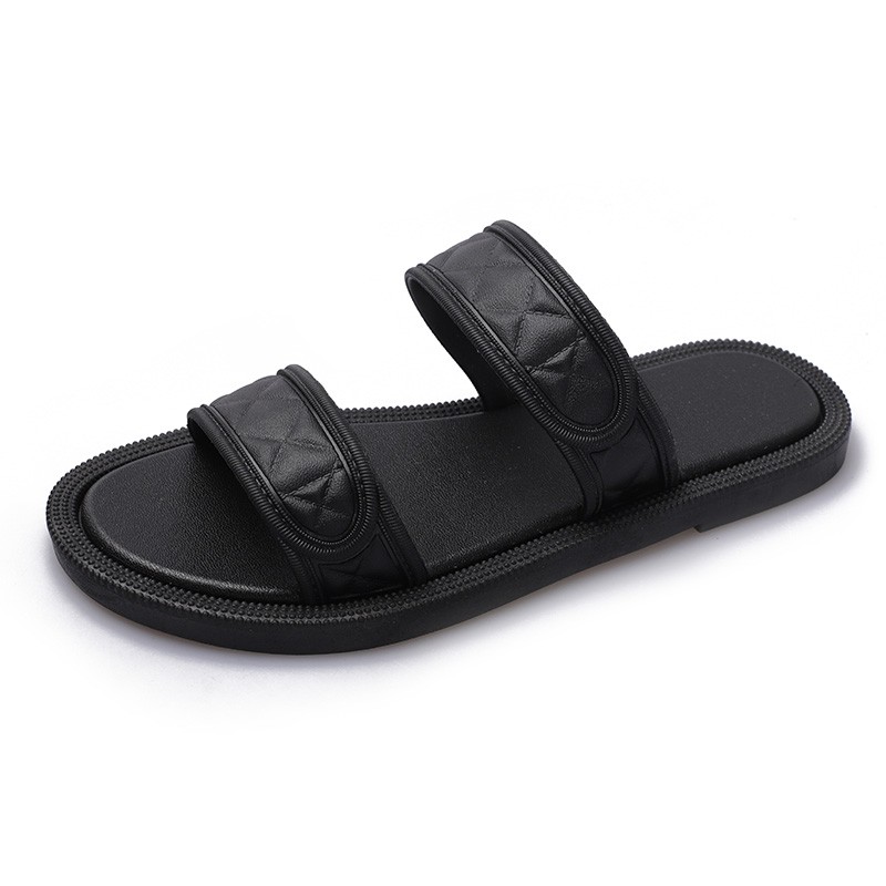 [DuoDuo]【Clearance, No Return】GG Fashion footwear Two Strap Korean Slippers outdoor and indoor rubber for women shoes