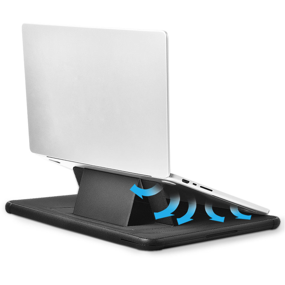 WIWU 13 inch Laptop Bag for Macbook Sleeve with Stand Funcition Protable Magnetic Attached Shockproof Laptop Stand Sleeve