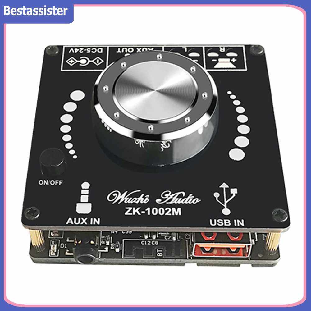 ZK-1002M 2x100W BT 5.0 HIFI Audio Power Amplifier Board Stereo Theater AUX Amp