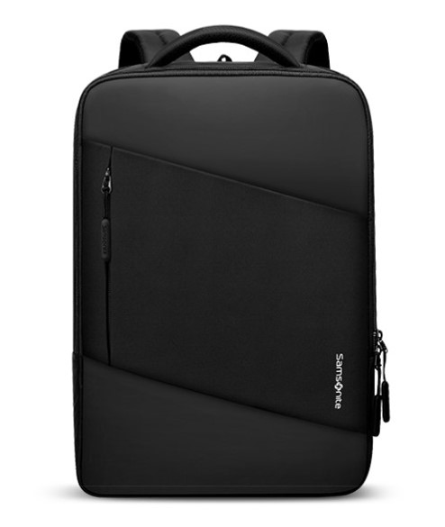 Samsonite new  bag business backpack 15.6 inch computer schoolbag BT6 fashionable and simple (Ultra Lightweight) (Black/Blue)