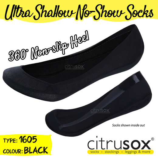 CITRUSOX [3 Pairs] 360° Non-Slip Silicon No-Show Socks (22-25 cm, EU 36-40) #hidden #invisible #flats #heels #moccassins #1605