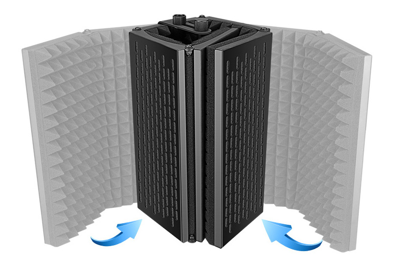 Mic Foam Foldable Adjustable Sound Absorbing Vocal Recording Singing Panel Portable Acoustic Isolation Microphone Shield