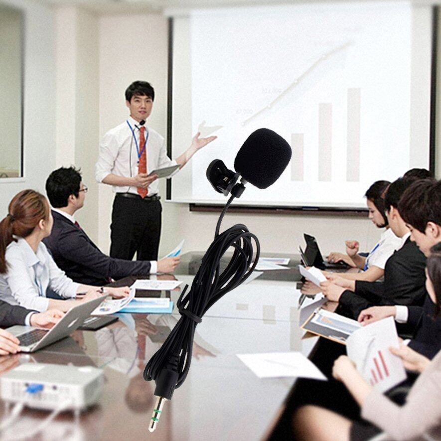E-ERA Portable Mini 3.5mm 30Hz -15000Hz Tie Lapel Lavalier Clip Microphone for Lectures Teaching Lessons Education