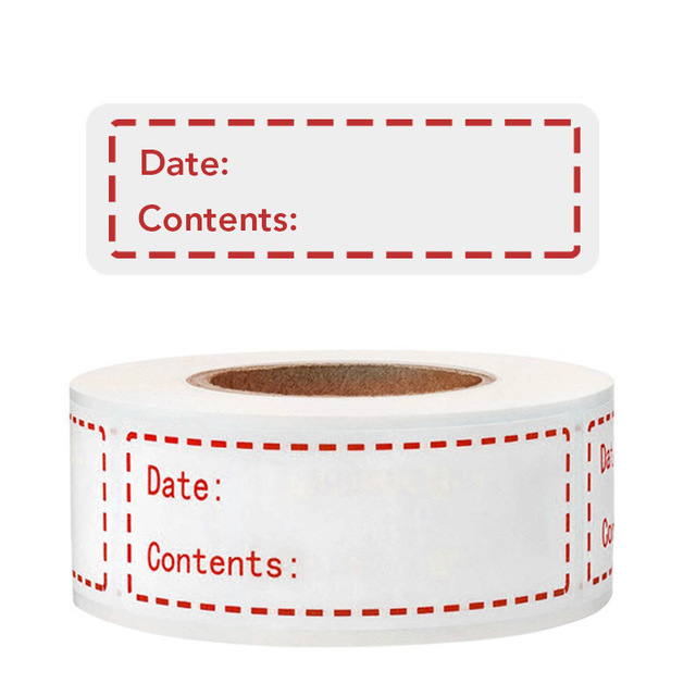 150pcs/roll Kitchen Sticker Refrigerator Freezer Food Storage Date Content Label