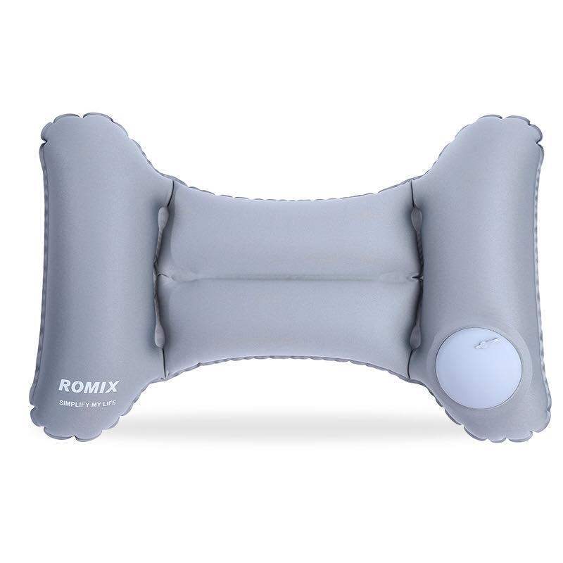 Romix Travel Pillow Back Pillow Back Cushion Travel Neck Pillow Inflatable Travel Pillow Back Support Press Inflatable