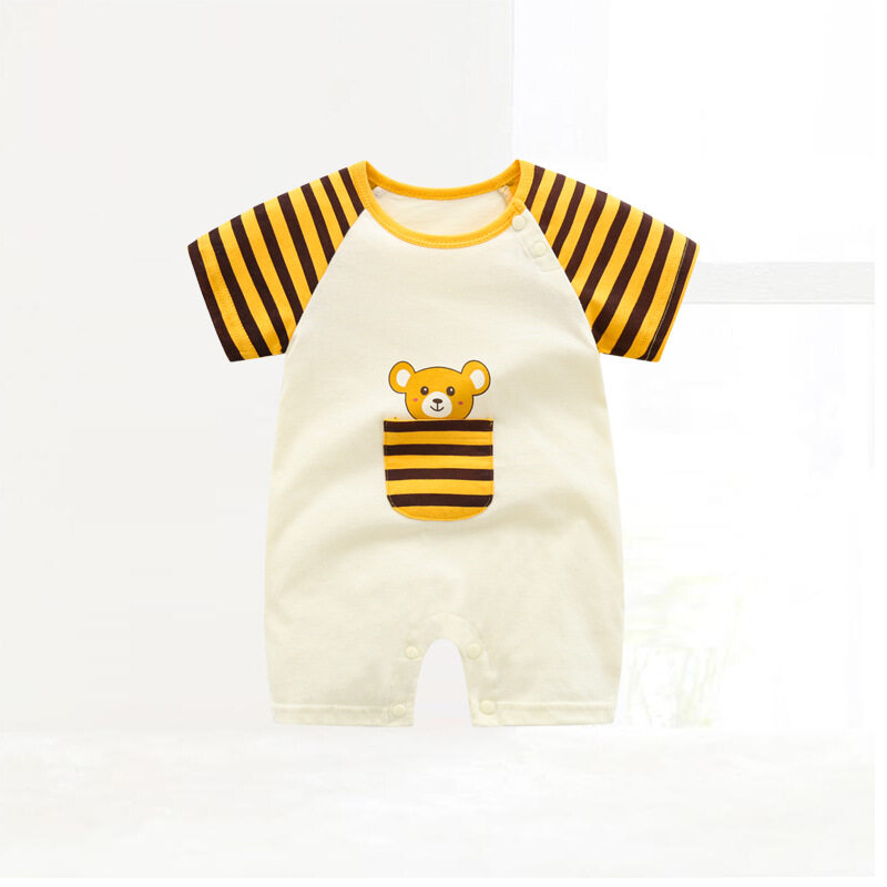 OrangeMom Newborn Clothes Summer 0-3y Baby Boys Bodysuit Home Wear Cartoon Baby Girls Rompers Cute Funny Baby Costume