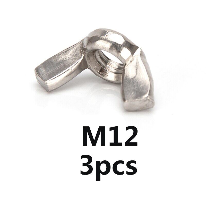 Ready Stock 304 Stainless Steel Wing Nuts Butterfly Nut to Fit Bolts & Screws M3 M4 M5 M6 M8 M10 M12 Solid Fasteners Nuts DIY Tool Repair Parts