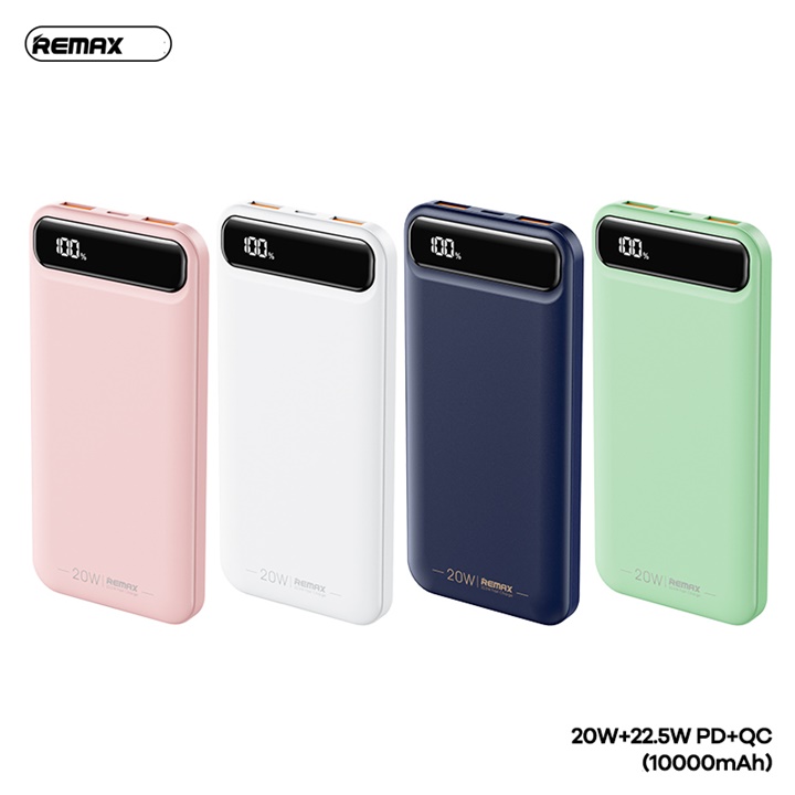 REMAX POWER BANK BOLE SERIES 2USB + TYPE-C 22.5W 10000mAH remax rpp-520/rpp-521/rpp-522
