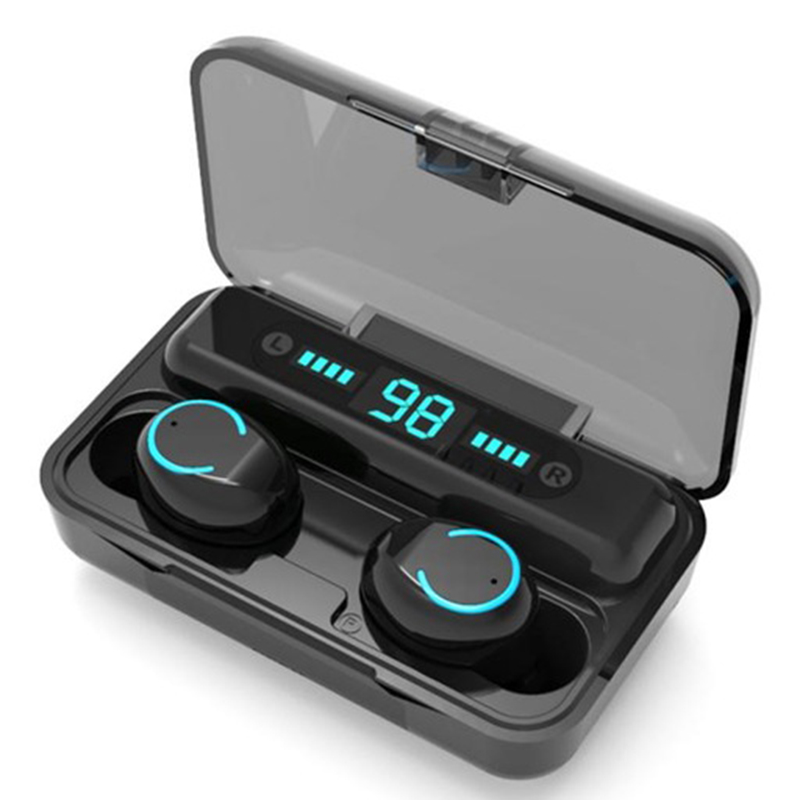 【Ready Stock】Vitog F9-9 Bluetooth Earphones,V5.0 Touch Control Noise Cancelling Stereo F9 Bluetooth Headsets,IPX7 Waterproof HD Calls Auto Pairing Low Delay Wireless Earbuds For Huawei iphone Samsung 