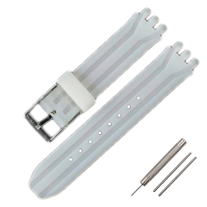 18mm Silicone Watch Band for S WATCH SUIB400 SUIK400 Series Strap Men and Women Sports Waterproof Rubber Strap Watch Accessories Pin Buckle