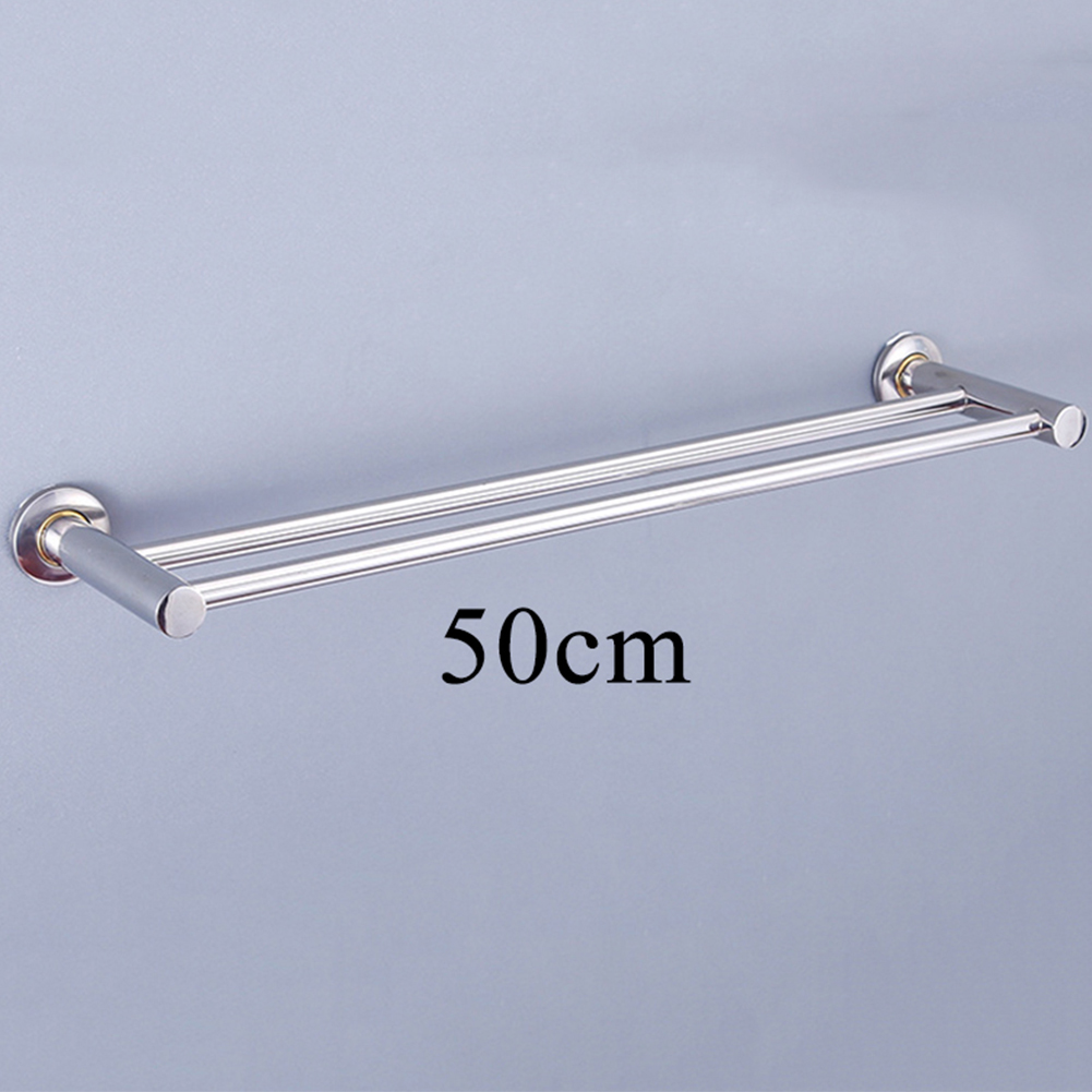 Stainless Steel Single Towel Bar Rail Rack Holder Rod Bathroom Wall Mounted Top