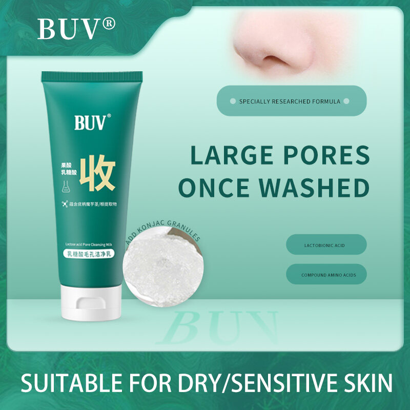 【Greentouch】 100ml  For people with large facial pores and loose skin Lifts and tightens pores Improves roughness Removes impurities from pores Gentle cleansing cleanser Lactic Acid Facial Wash for me