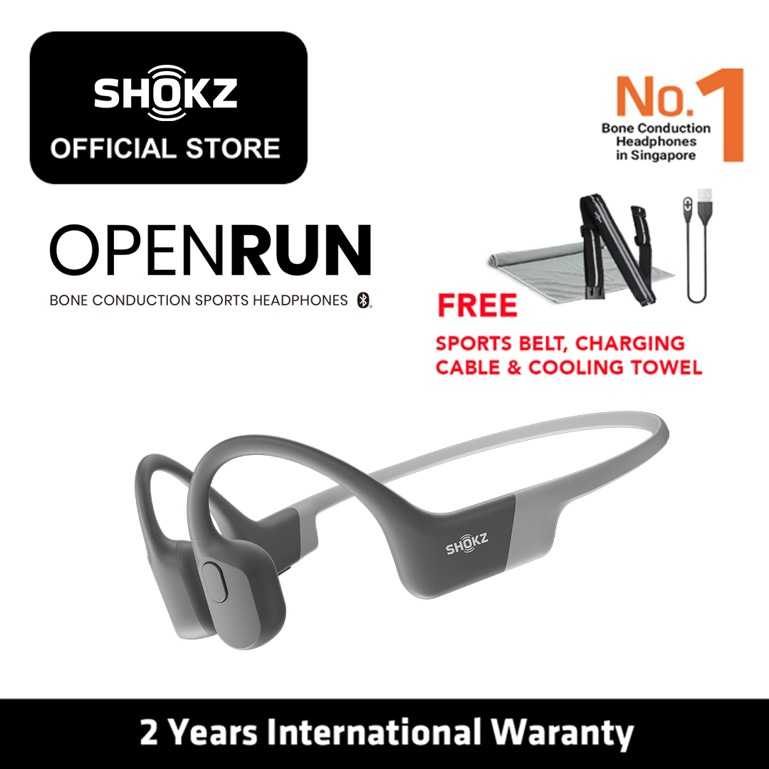 Shokz OpenRun Bone Conduction Sports Headphone - Grey