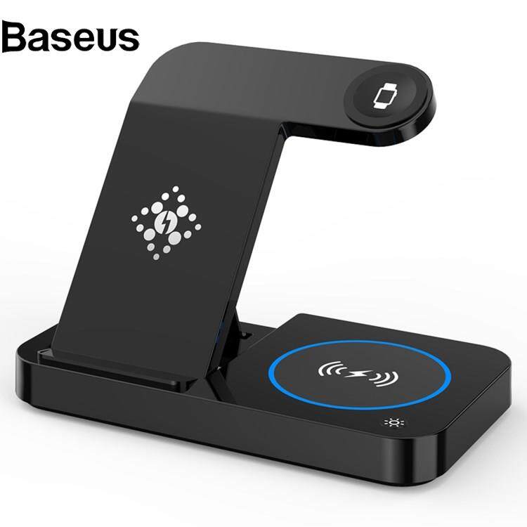 Baseus B-18 4 in 1 Folding Charging Dock Magnetic Wireless Charger with USB Output for Smartphone / Smart Watch / Earphones