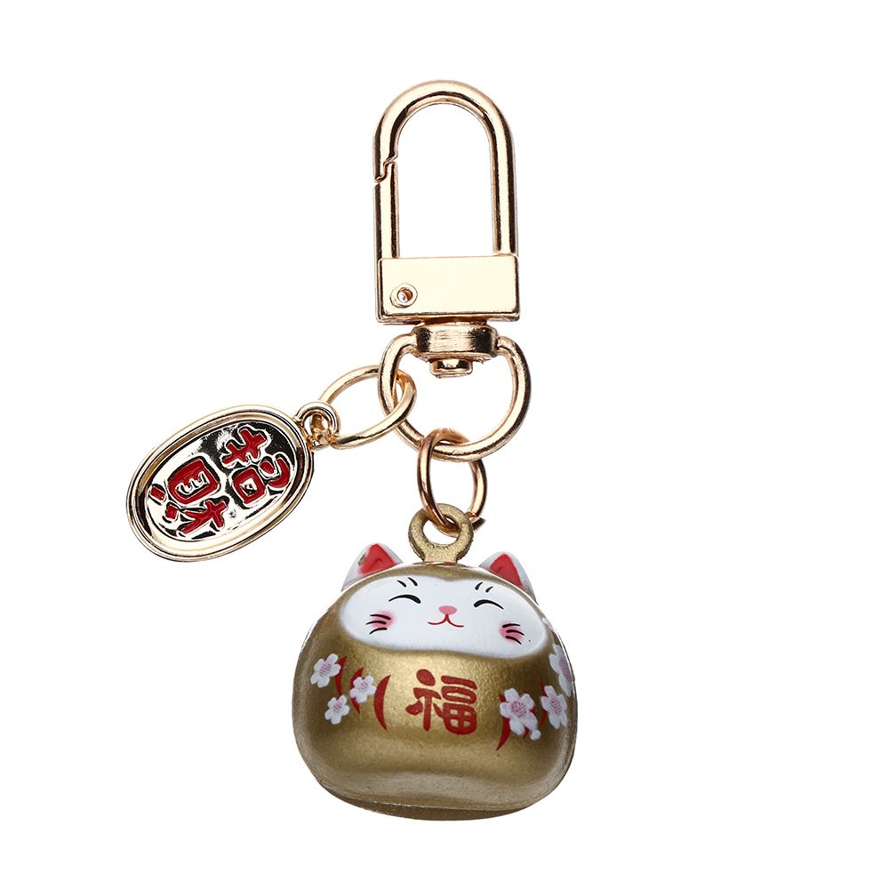 DOYOURS Fashion Car Pendant Bag Charm Ornaments Cute Cartoon Keychain Pendant Keyring Key Chains Lucky Cat Keychains
