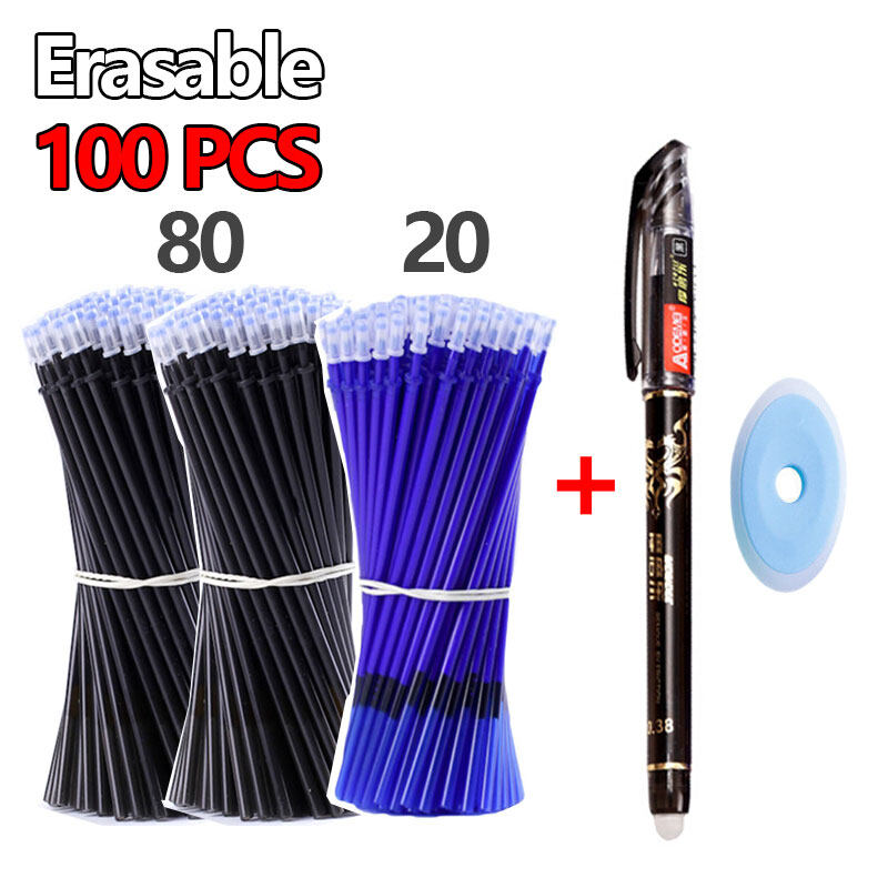 100 PCS Erasable Gel Pens Ink Refills 0.5 mm Magic pen Fine tip Stationery School supplies