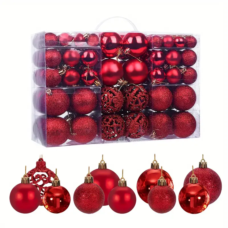 100 Pack Christmas Ball Decorations