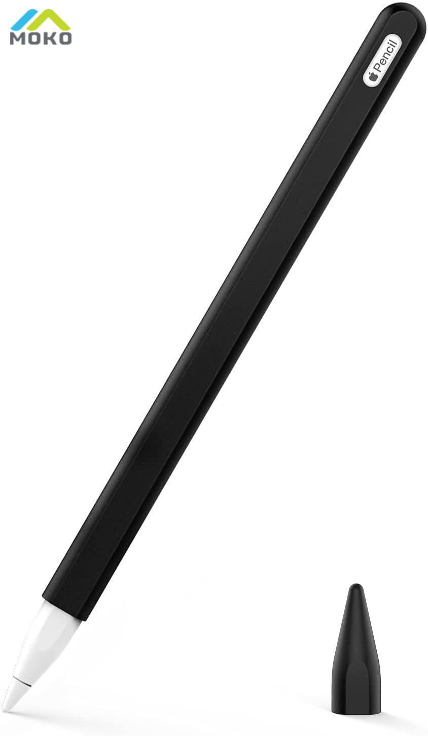 MoKo Pencil Case Compatible with Apple Pencil 2nd Gen, [2 Pieces] Silicone Pencil Holder Sleeve and Nib Cover Fit IPad Mini 6 2021/ IPad Air 4 Gen 2020/ IPad Pro 11/ Pro 12.9 2021/2020