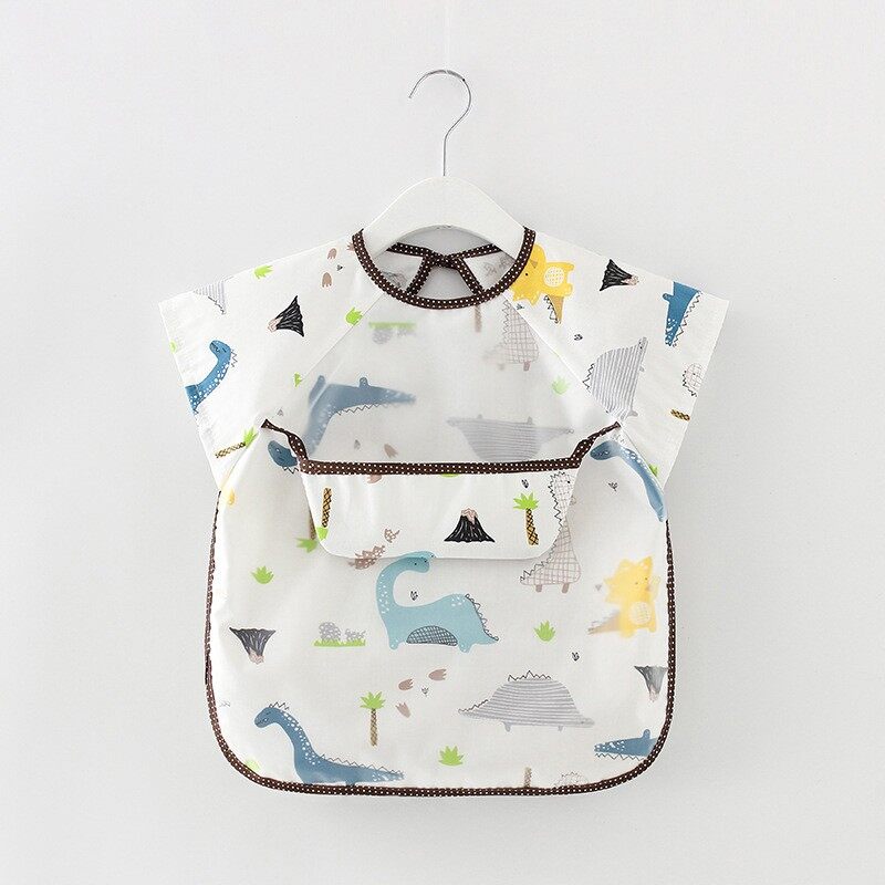 Cute Cartoon Baby Bibs Waterproof Infant Eating Children Drawing Sleeveless Baby Bandana Bibs Soft Baby Bib Baby Feeding Stuff