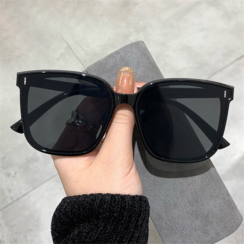 Square Sunglasses Classic Eyewear Women Men Driving Shades Eyeglasses Retro Oversized Black UV400 Sun Glasses PTQ
