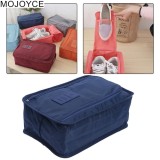 MOJOYCE High Quality Foldable Thicker Travel Waterproof Handbag Shoes Bag(Dark blue)