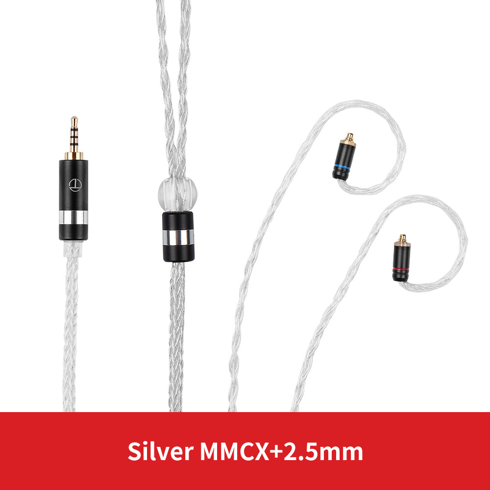 TRN T6 16Core silver plated OCC Copper Litz /3.5MM With MMCX/2PIN Connector Upgraded Cable Earphones Cable For TRN VX V90S KZ