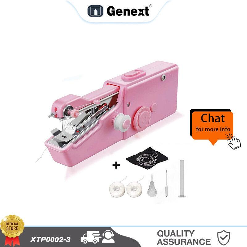 GENEXT Mini Sewing Machine Household Handheld Electric Stitch Needlework Set For DIY Clothes Portable Hand Machine【With charger】