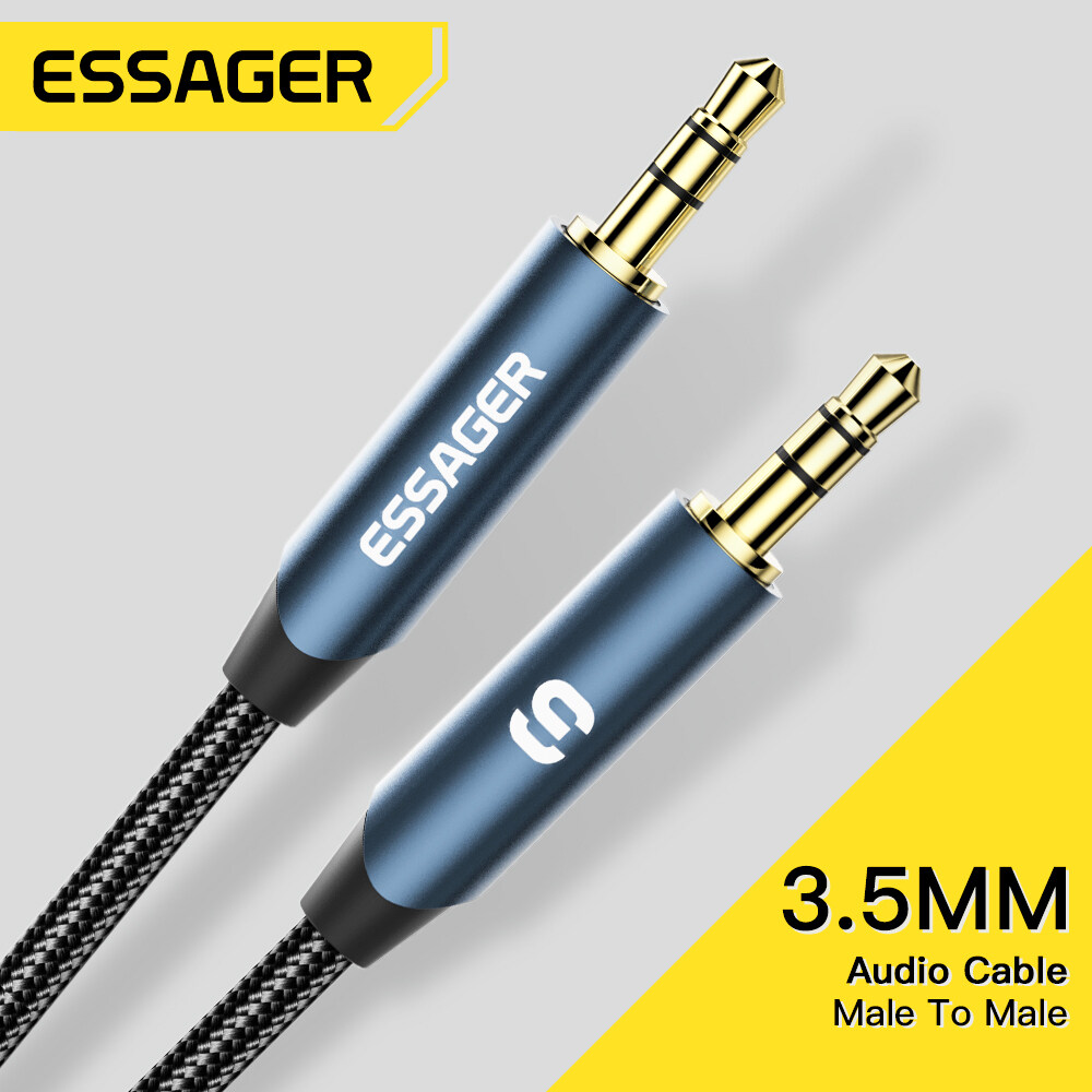 Essager AUX Cable Jack 3.5mm Male To Male Audio Cable Speaker Extension Cable For Headphones Speaker Extender AUX Wire Line