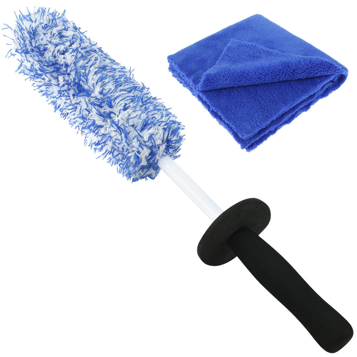Car Wheel Hub Cleaning Brush Soft Fiber Car Rim Brushes Car Tire Cleaning Brush Long Handle