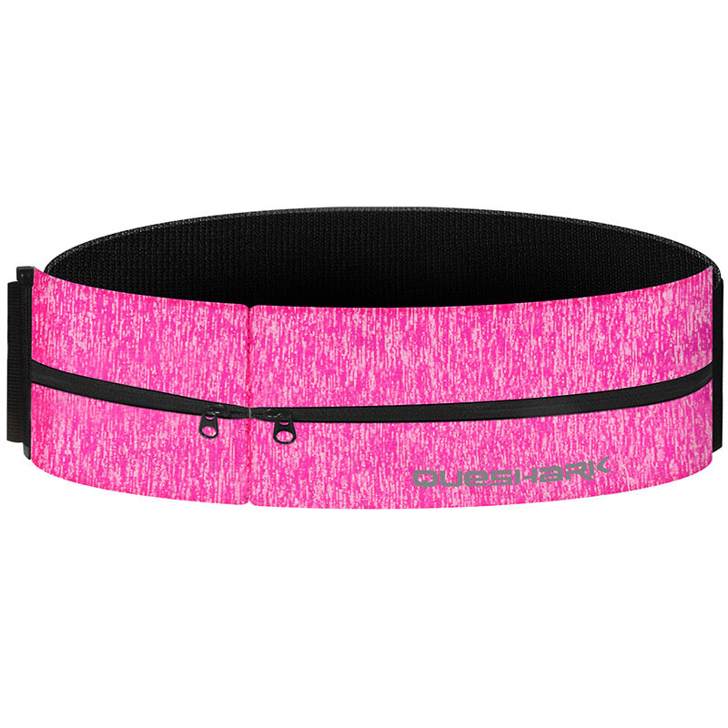 Queshark Trail Running Belt Bag Men Women Sports Waist Bag Reflective Fanny Pack Gym Invisible Phone Bag Wasit Pouch With Keychain