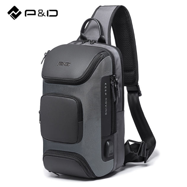 P&D New Men Multifunction Crossbody Bag Shoulder Messenger Bags Male Waterproof Short Trip Travel Chest Bag