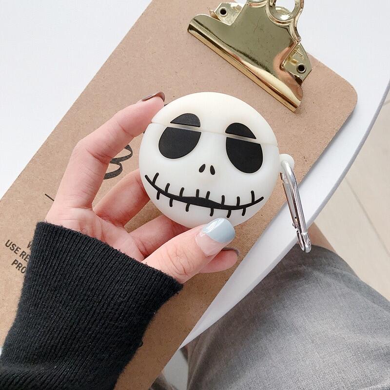 BLUESN Night Lights Skull for Airpods Pro Case Scare Light In The Dark Earphone Protective Charging Box Case for Airpods 1 2 3 Pro Cover