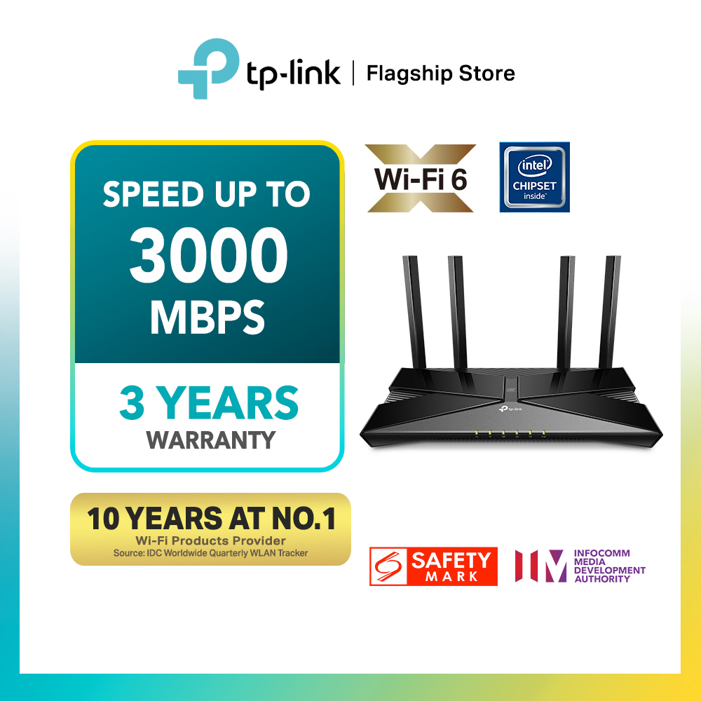 TP-LINK Archer AX50 AX3000 Dual Band Gigabit OFDMA MU-MIMO Wireless WiFi 6  Router, Works with all Telcos (Supports IPTV)