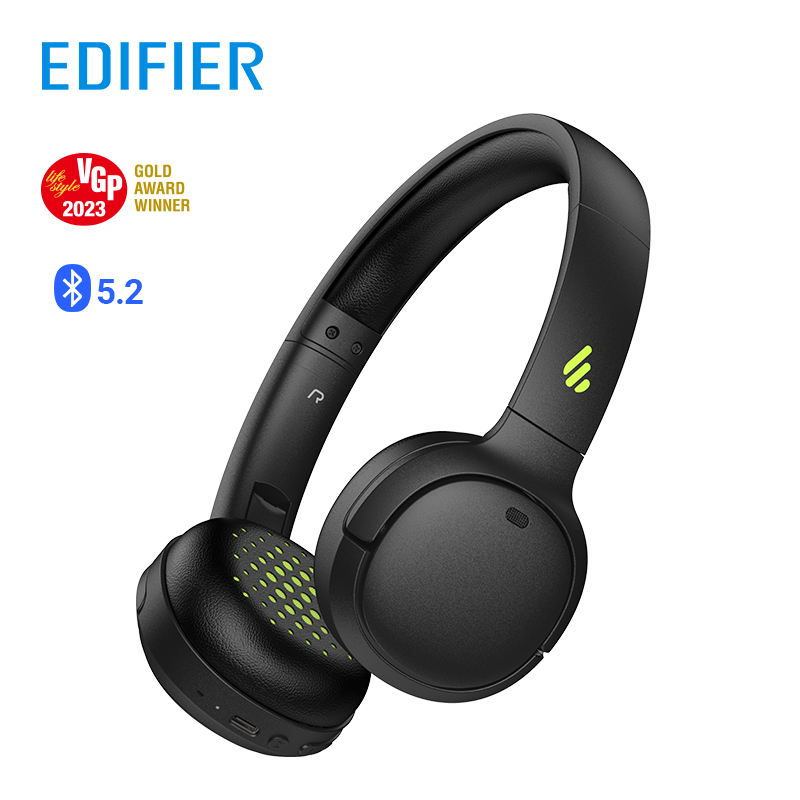 Edifier WH500 Wireless Bluetooth Headphones 40H Playtime Call Noise Cancellation Bluetooth V5.2 30mm dynamic driver Type-C Fast Charging Foldable Design for Travel Home Office
