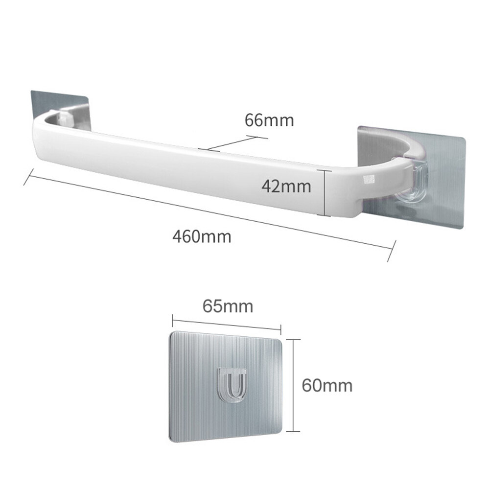 [Chinatera] Punch Free Wall Mounted Towel Rack Self Adhesive Hanging Towel Hanger Bathroom Towel Rail Rack